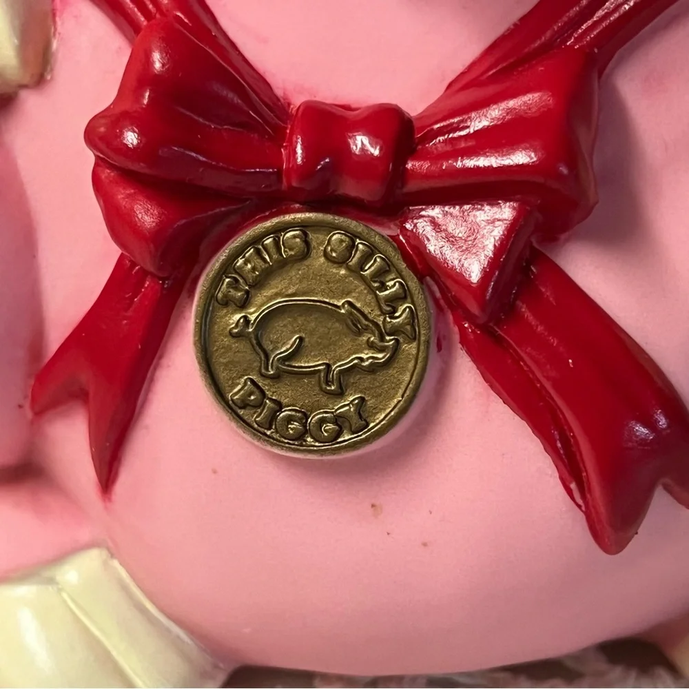 Vintage 1992 Happiness Express “This Silly Piggy” Pink Piggy Bank With Box
